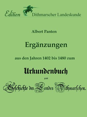 cover image of Ergänzungen aus den Jahren 1402 bis 1480 zum Urkundenbuch
